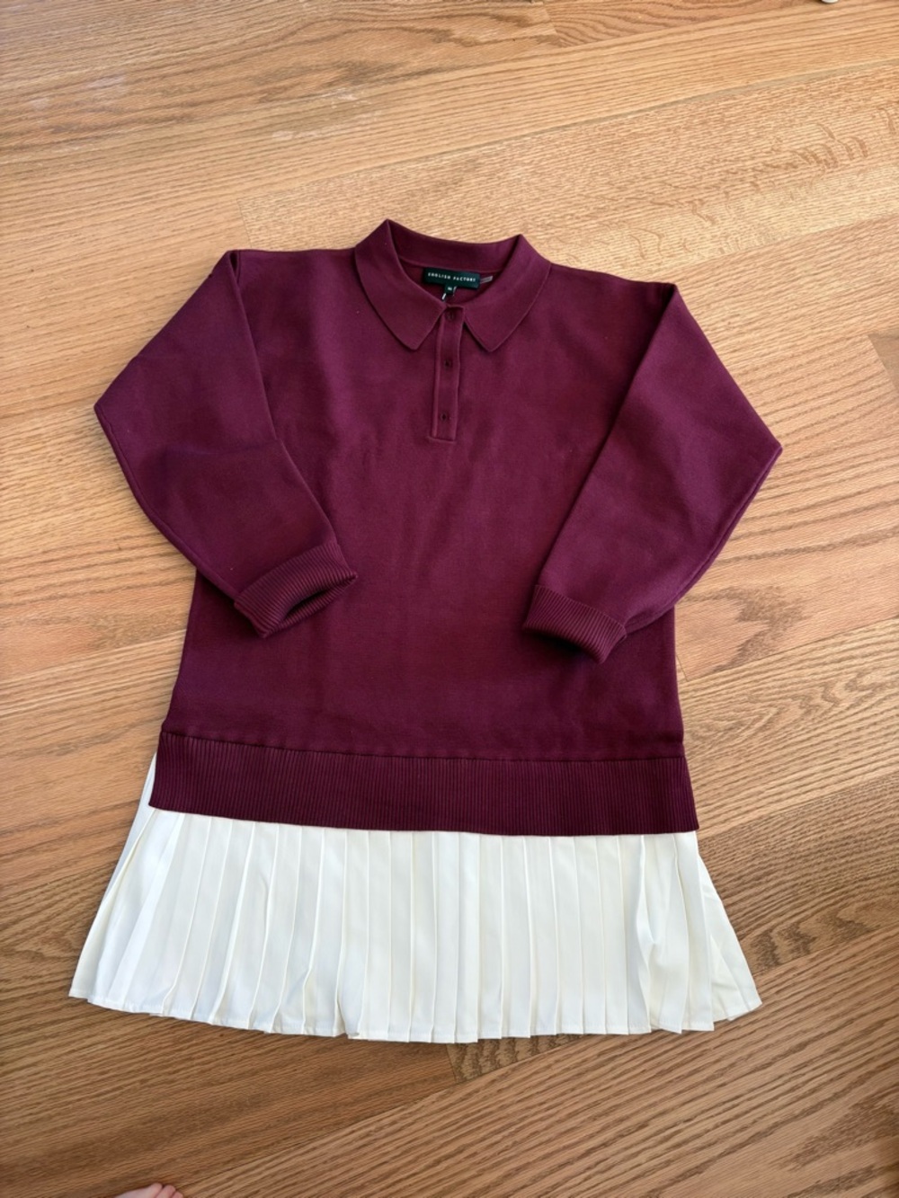English factory mixed media dress